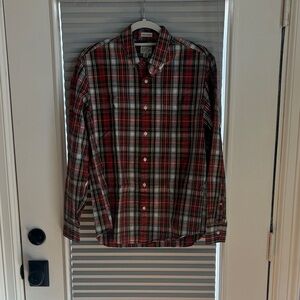 J. Crew Red and Black Plaid Button Down Shirt